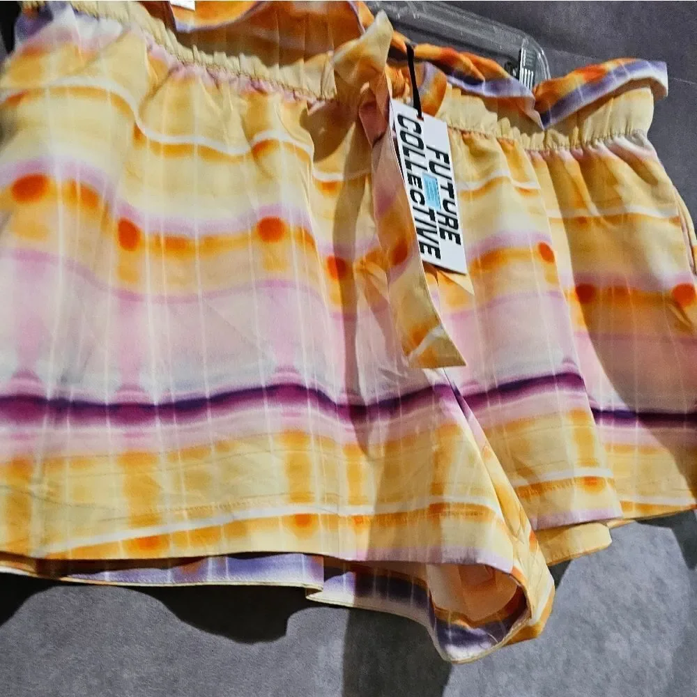Women's Plaid High Waist Shorts XL‎